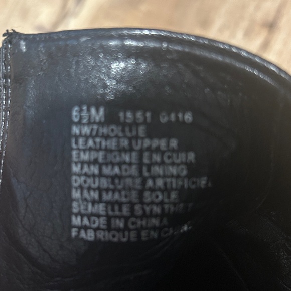 Nine West Black Leather Ankle Boots - Picture 5 of 6